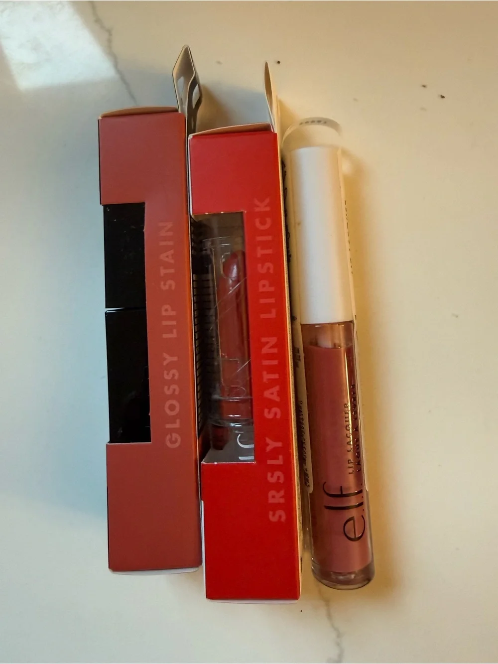 Elf Cosmetics Lot Bundle Blush Dew Stick Lip Products Full Size NEW